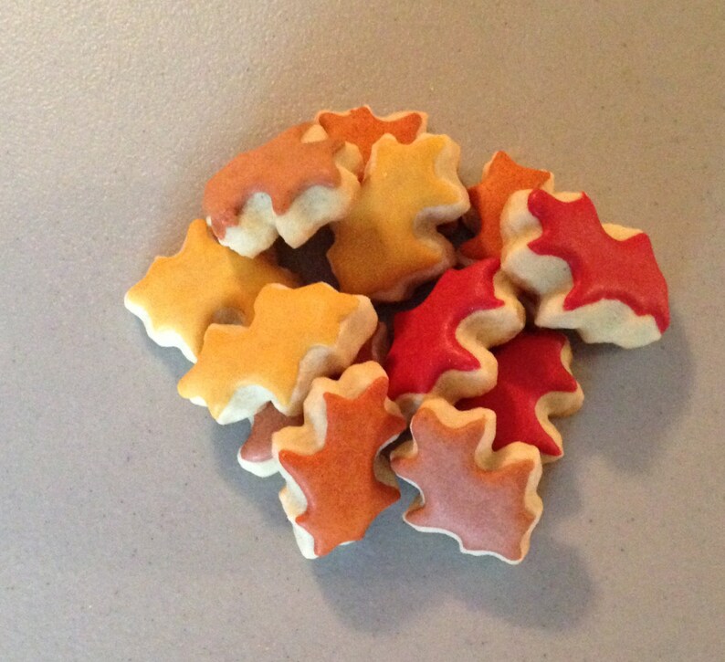 2 dozen Mini Fall Oak Leaf Sugar Cookies BEFORE ordering Etsy
