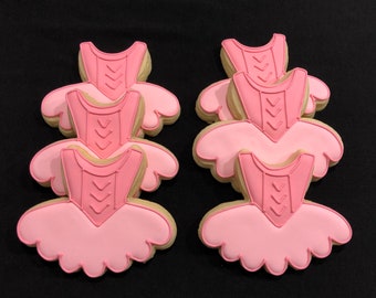 Tutu / Ballerina Sugar Cookies-Item SHIPS in 7-10 business days, please order ONLY if your event is 3-4 weeks away!