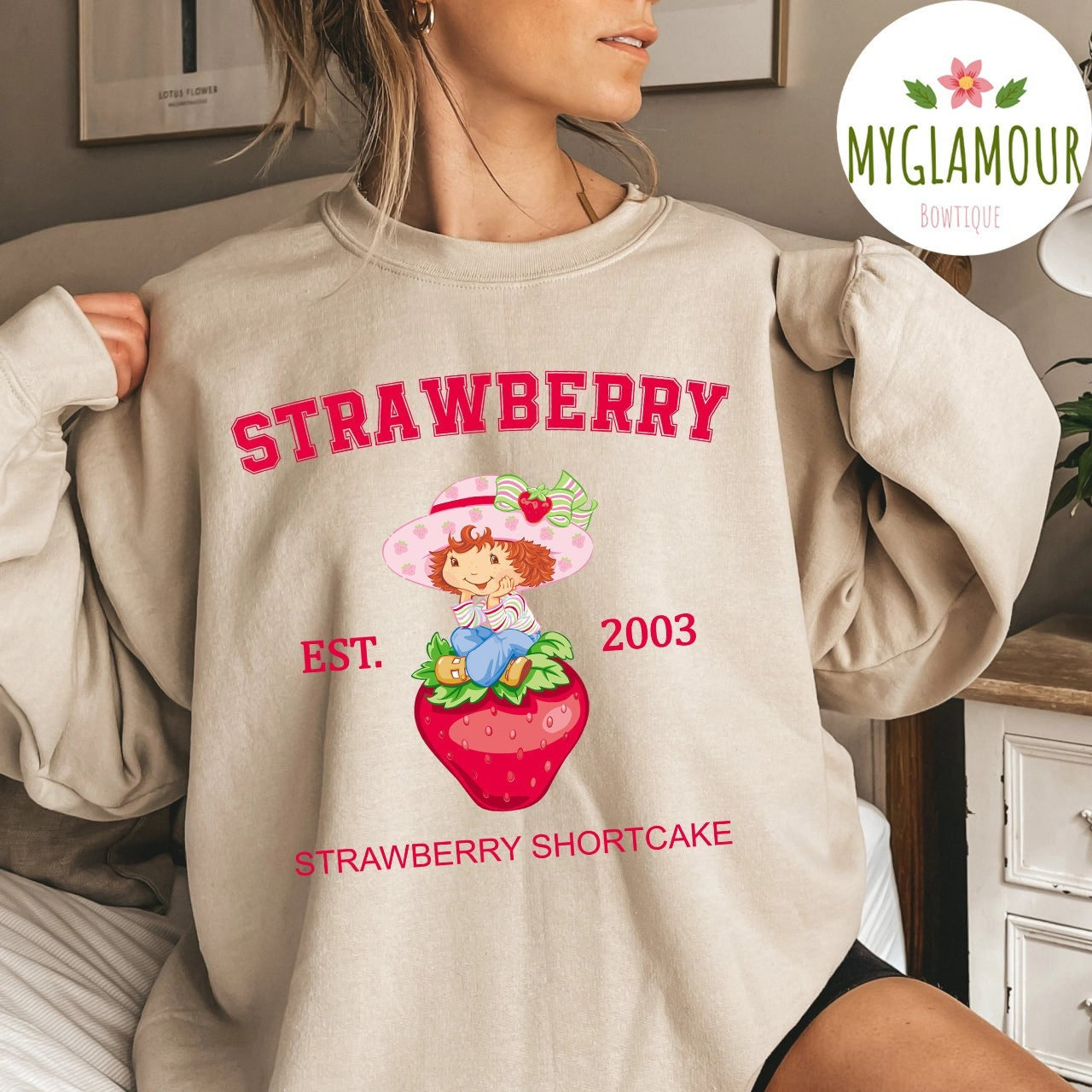 Strawberry Shortcake Sweatshirt, Strawberry Pie Custard Sweatshirt