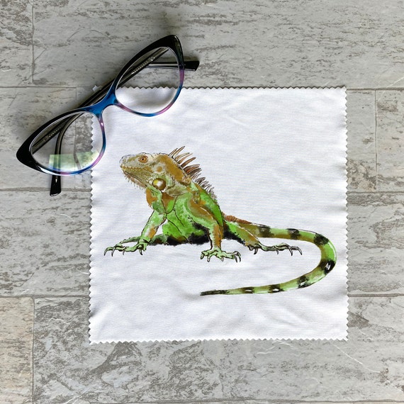 Iguana Collections Wildlife Eyeglass Cleaner Lens Cloth / Eyeglass Cleaner  Lens / Phone Cleaner / Eyewear Cloth / Microfiber Cleaning Cloth 