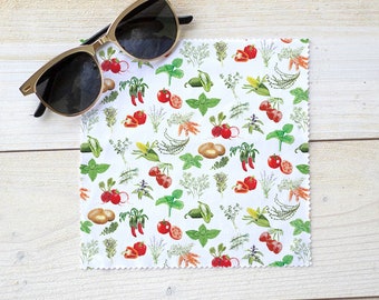 Garden Pattern Eyeglass Cleaner Lens Cloth / Eyeglass Cleaner Lens / Phone Cleaner / eyewear cloth / Microfiber Cleaning Cloth