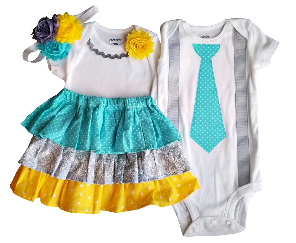 Boy Girl Twin Outfits Grace and Grayson Etsy