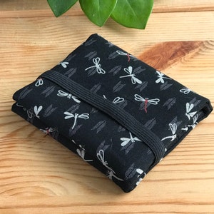 Geldbörse / Kartenhalter / japanischer Stoff mit Libellen / kleine Brieftasche / Mini-Geldbörse / minimalistischer Stil