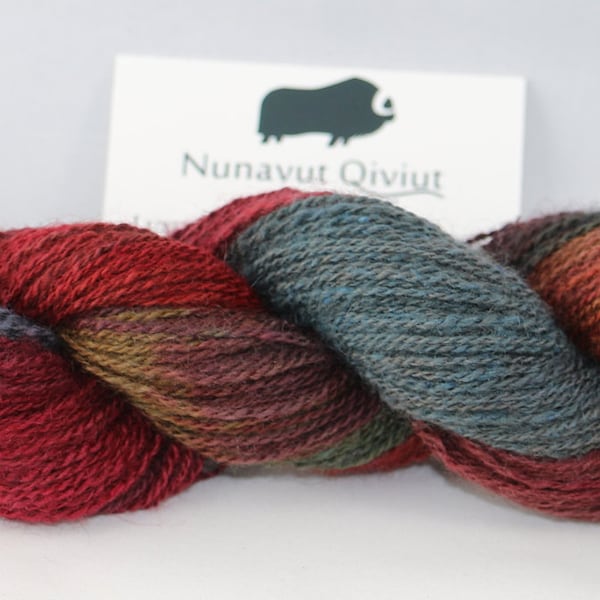 NQ 100% Qiviut, Lace, 1oz, 190yds, Bitterroot Rainbow