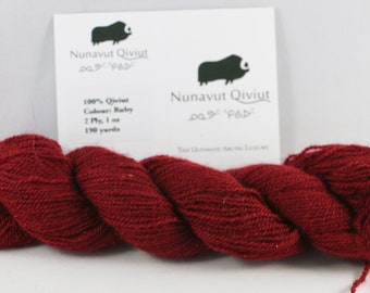 NQ 100% Qiviut, Spitze, 1oz, 190yds, Rubin