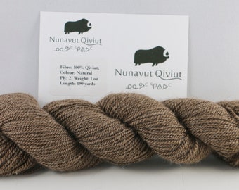 NQ 100% Qiviut, Dentelle, 190yds, 1oz, Naturel