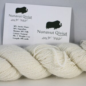 NQ 30-50-20 Encaje de liebre ártica-merino-seda 1oz / 190yds