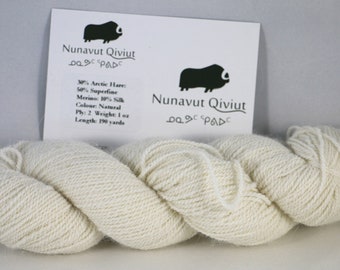 NQ 30-50-20 Arctic Hare-Merino-Silk Lace 1oz / 190yds