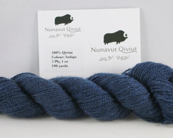 NQ 100% Qiviut, Lace, 190yds, 1oz, Indigo