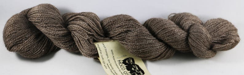 70/20/10 Qiviut-Merino-Silk, Natural Lace weight, 300yds/oz, 1 ounce skein image 1