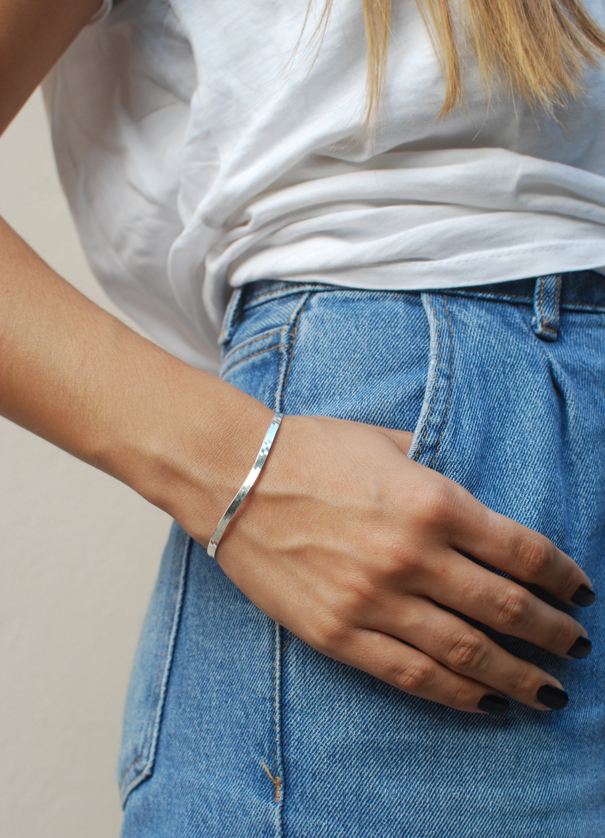 Women's Herringbone Chain Bracelet - 5mm - Silver Jewelry - JAXXON