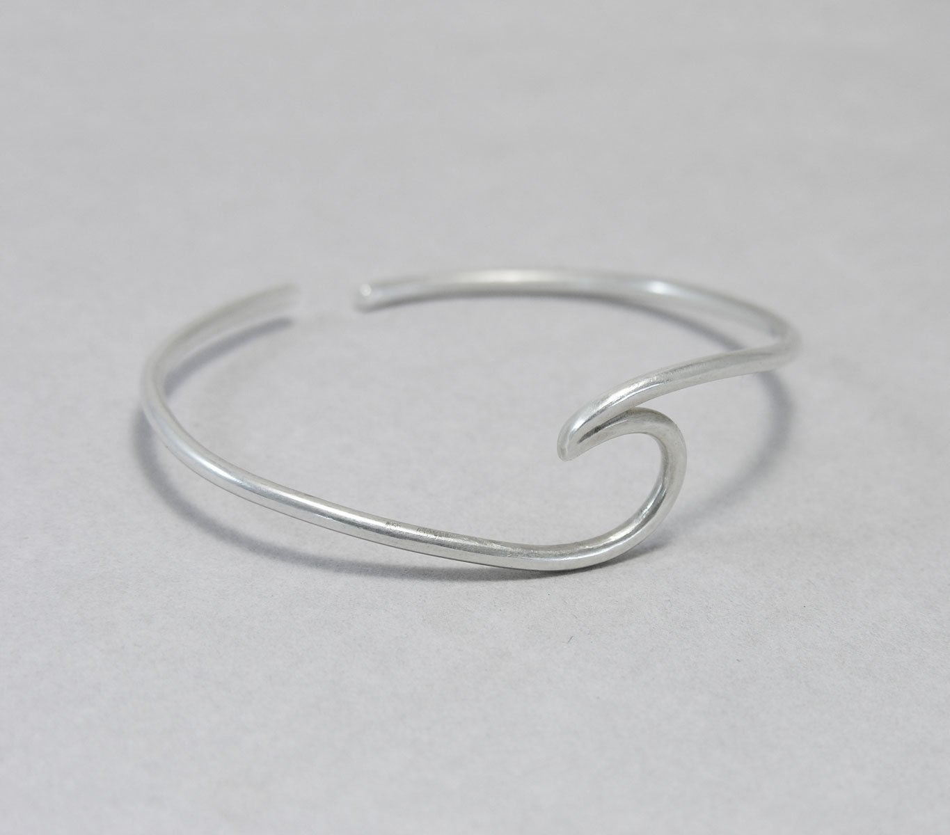 Sterling Silver Wave Cuff Bangle: Minimalist Beach Bracelet - Etsy