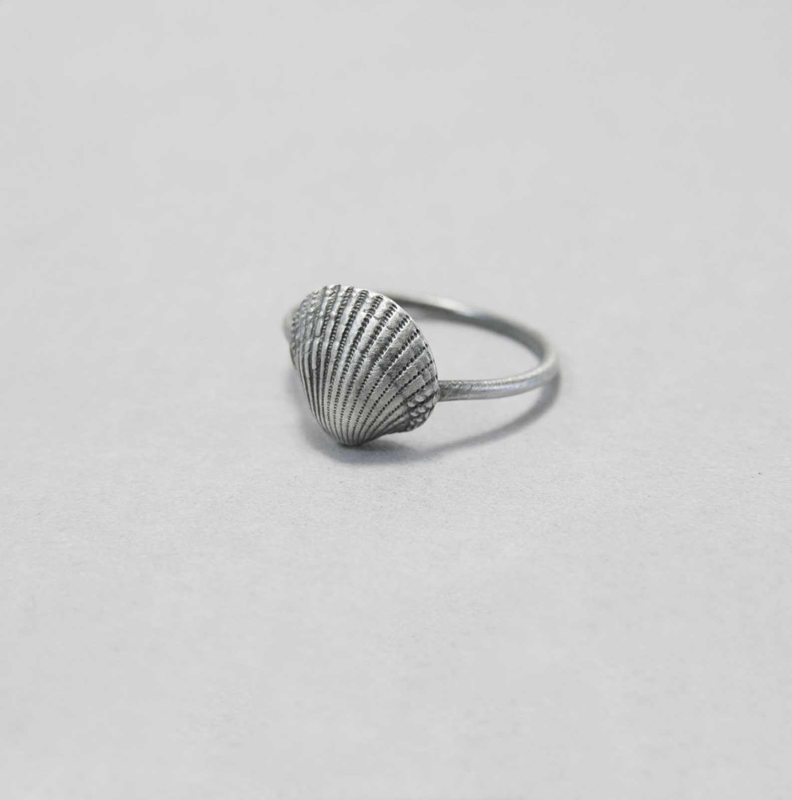 Seashell Ring Scallop Shell Sterling Silver Summer Beach Etsy