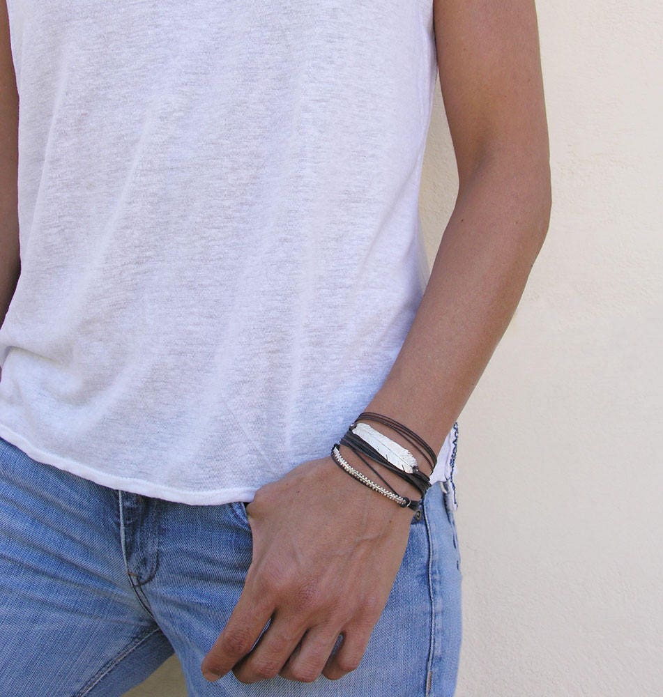 スターリングシルバーのドットバーブレスレット：ミニマリストスタッキングコードブレスレット - Etsy 日本