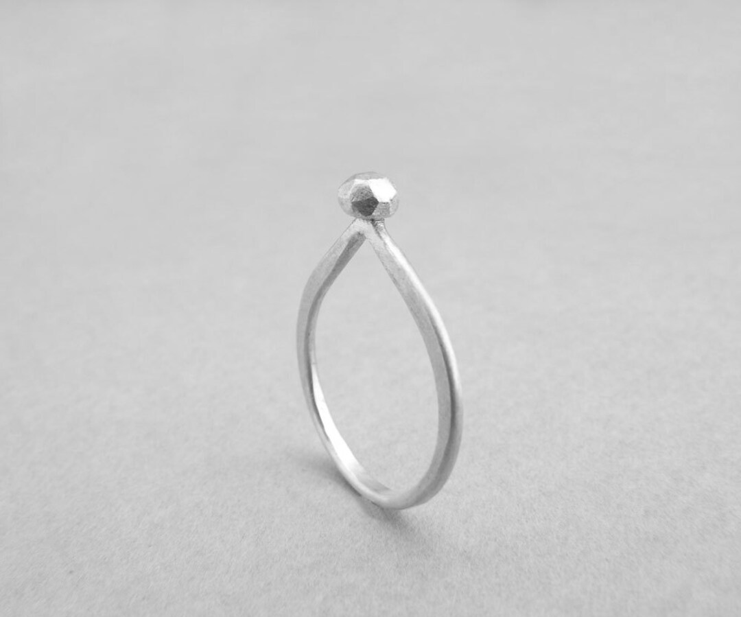 Faux Diamond Proposal Ring, Alternative Engagement Ring, Stacking Ring