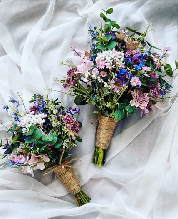 Country Meadow Farmhouse Bouquet. Dried Wedding Bouquet. Wildflower  Bouquet. Country or Farmhouse Wedding 