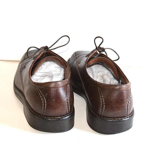 Comfortable 9 M Men's Ecco Shoes, Size EU 42 Brown Lace Up Oxfords Full Grain Leather Refurbished Shoes Made in Portugal High Quality Comfortable 9 M Men's Ecco Shoes, Size EU 42 Brown Lace Up Oxfords Full Grain Leather Refurbished Shoes Made in Portugal High Quality