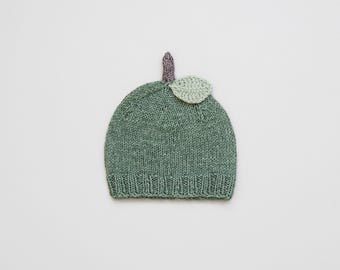 Apple Beanie Merino Wool Cotton for Baby & Kids - Green