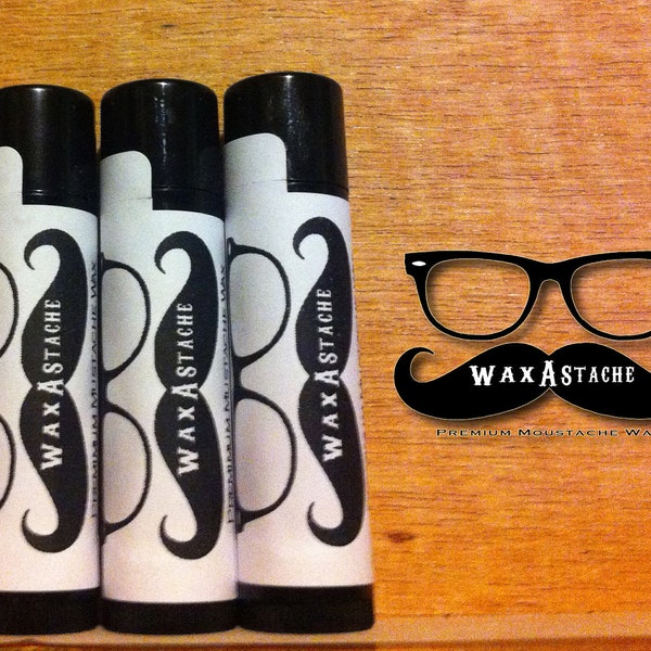 Wax-A-Stache Extra Firm Original Scented Moustache Wax 3 Travel Tubes .15oz each