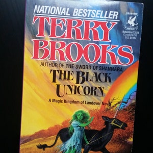 Terry Brooks, The Black Unicorn, 1988 Paperback, Vintage Fantasy Books