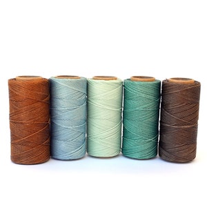 5 color Linhasita cord set BEACH | Macrame Cord | Waxed Polyester Thread | Bracelet string