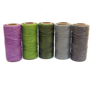 Linhasita waxed polyester cord set FAIRY - 1mm 2-ply twisted macrame string