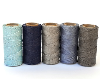 Waxed Cord set  Macrame Cord  Waxed Polyester Macrame Thread Linhasita  Rain