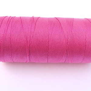 Macrame Cord - Nylon Thread - Crochet Thread - Not Waxed -  PINK - Spool of 300 Yards