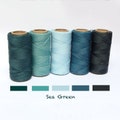 SEA GREEN macrame Cord Set 1mm | Hilo Encerado Linhasita for macrame, arts and crafts projects, including leather crafts product logo