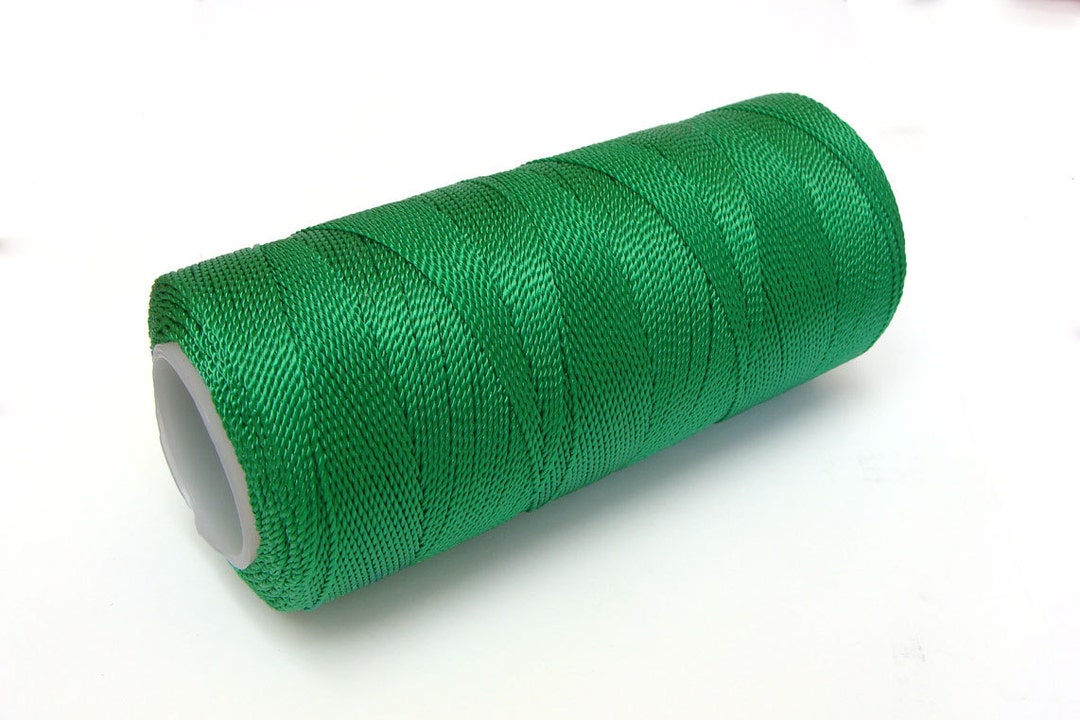 Crochet Thread - #2 - KELLY GREEN - Non-waxed Cord - Macrame String ...