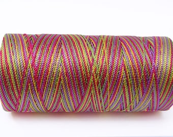 Filo di Nylon arcobaleno - cavo Macrame - non cerato - perline filo - cavo di Crochet - Spool di 300 metri