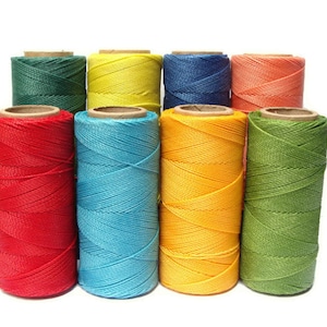 8 Spools Of Your Choice of Waxed Macrame Cord Linhasita