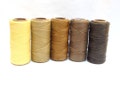 Waxed Macrame Cord - Waxed Polyester Thread 1mm - Set of 5 Colors - CAPPUCCINO product logo