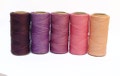 Purple Waxed Cord - Macrame Cord - Waxed Polyester Thread - Set of 5 Colors ROSE product logo