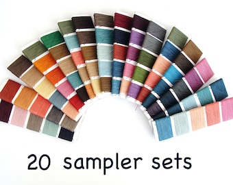 Linhasita cord sampler pack SPEDIZIONE GRATUITA / 20 set di corde in poliestere cerato per progetti di macrame, perline, annodatura e gioielli