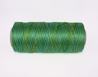Filo di nylon - Thread - non cerato - perline filo del Crochet - uncinetto cavo - Spool di 300 metri - arcobaleno verde