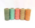 1 mm Waxed Cord  Linhasita 5 color set PASTEL| Linhasita Macrame Cord | Waxed Polyester Thread 1mm product logo