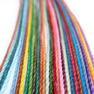 Macrame Cord Waxed Polyester Thread Jewelry String Beading Cord Set of 5 Colors GARDEN image 7