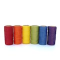 RAINBOW LGBT Multicolor macrame cord 6 color set 1mm | Linhasita 6 assorted colors, 10 yards each color. product logo