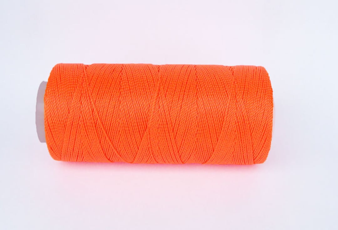 NEON ORANGE Fine Crochet String Not Waxed Nylon Thread Etsy