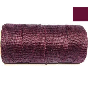 Eggplant Waxed Polyester Cord Macrame Cord spool of 188 yards image 1