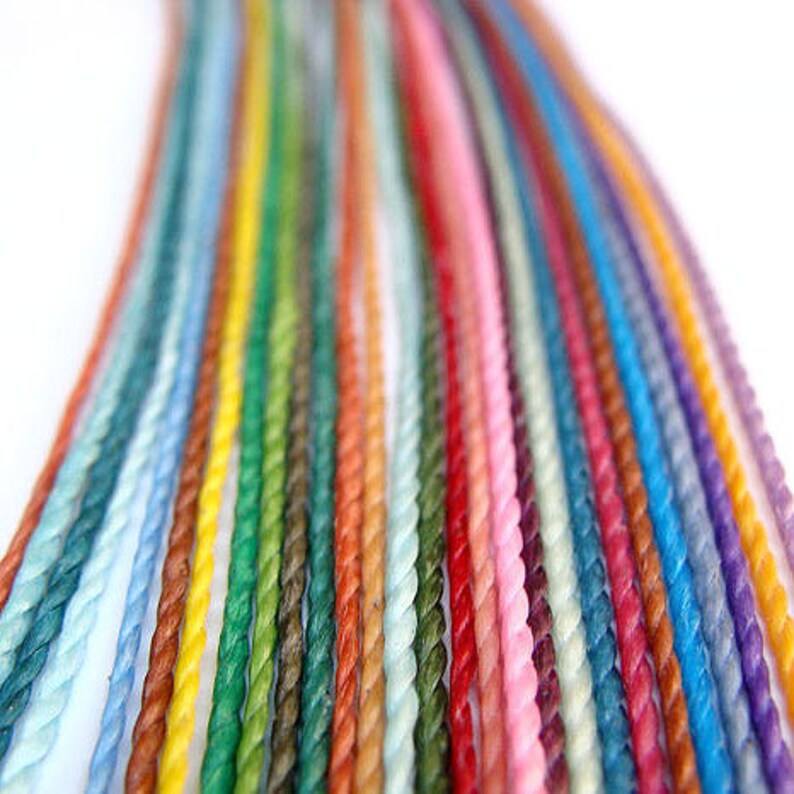 Waxed Cord Macrame Cord Waxed Polyester Thread Set of 5 Etsy