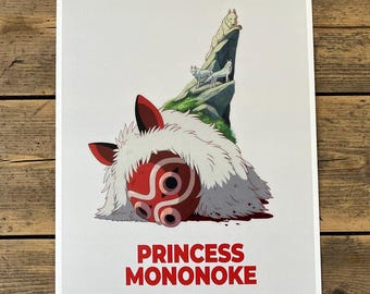 Princess Mononoke Art Print - Size 21 cm x 26 cm
