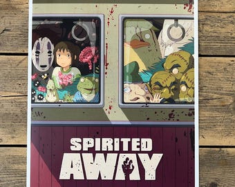 Spirited Away HORROR Art Print - Size 21 cm x 26 cm