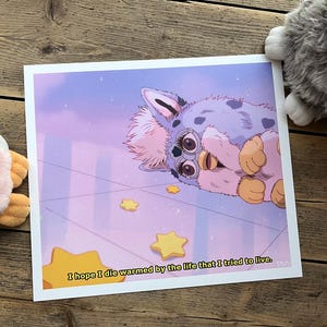 Lámina artística Furb de anime existencial 7 - Tamaño 20 cm x 23 cm