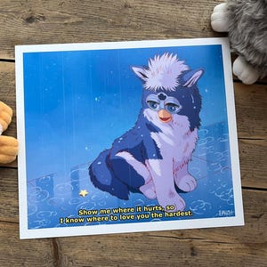 Lámina artística de Furb de anime existencial 2 - Tamaño 20 cm x 23 cm