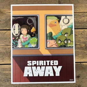 Impresión artística de El viaje de Chihiro - Tamaño 21 cm x 26 cm