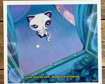 Existential Anime LPS Art Print - Size 20 cm x 23 cm