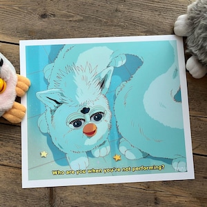 Lámina artística Furb de anime existencial 3 - Tamaño 20 cm x 23 cm