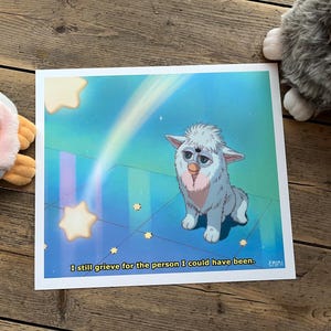 Lámina artística de Furb de anime existencial 1 - Tamaño 20 cm x 23 cm